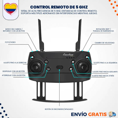 VisionFly 5G™ KIT COMPLETO ORIGINAL | EL DRON 360° MÁS FÁCIL DE VOLAR +2 BATERÍA DE REGALO + ESTUCHE DE TRANSPORTE DE REGALO!